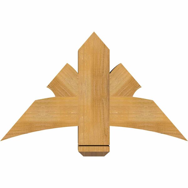Ekena Millwork Davenport Rough Sawn Timber Gable Bracket, Western Red Cedar, 36"W x 21"H x 6"D x 6"F, 14/12 Pitch GBW036X21X0606DAV00RWR - main